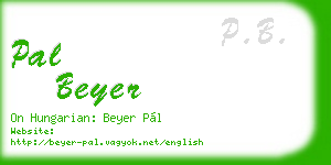 pal beyer business card